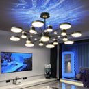 Luxury crystal aurora borealis LED chandelier ceiling pendant