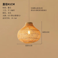 Woven rattan pendant light for creative indoor lighting