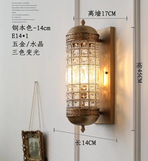 Vintage LED wall light for elegant interior