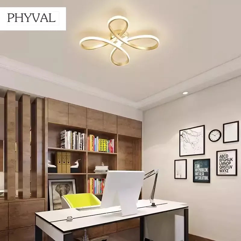 Modern LED flower-shaped ceiling light for a creative ambience
