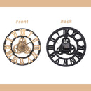 retro industrial style decorative wall clock with gears