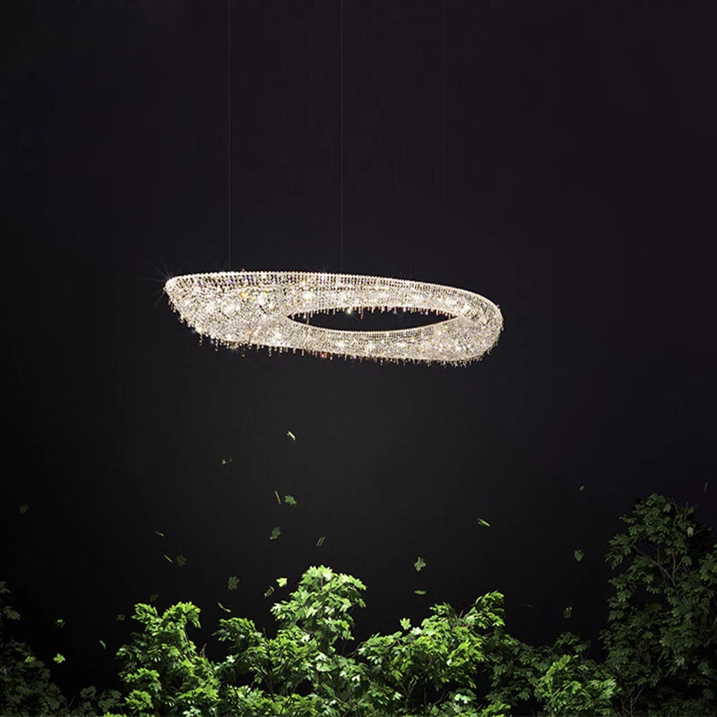 Elegant creative clear crystal chandelier for indoor use