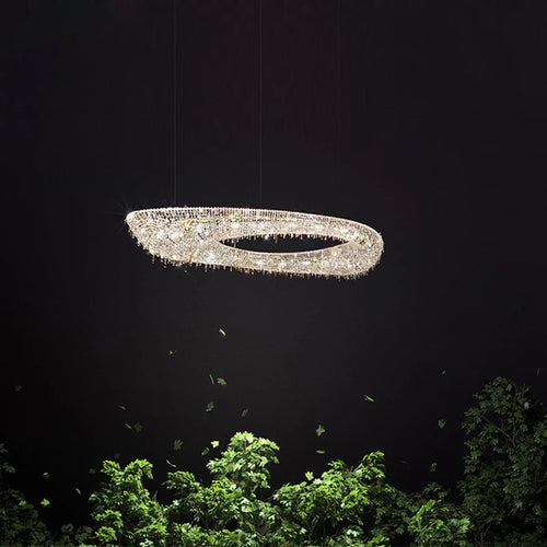 Clear crystal chandelier with creative and elegant design - vue 2 sur 10