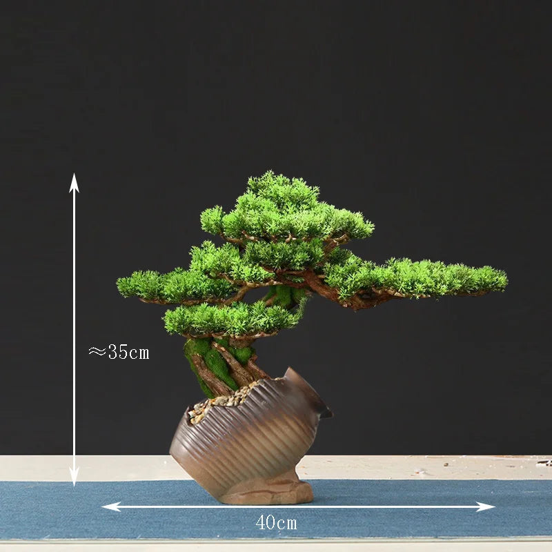 Artificial bonsai tree for indoor decoration and landscaping - vue 36 sur 36