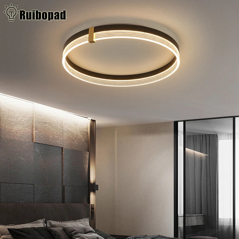 Minimalist led ceiling light with remote control - vue 3 sur 15