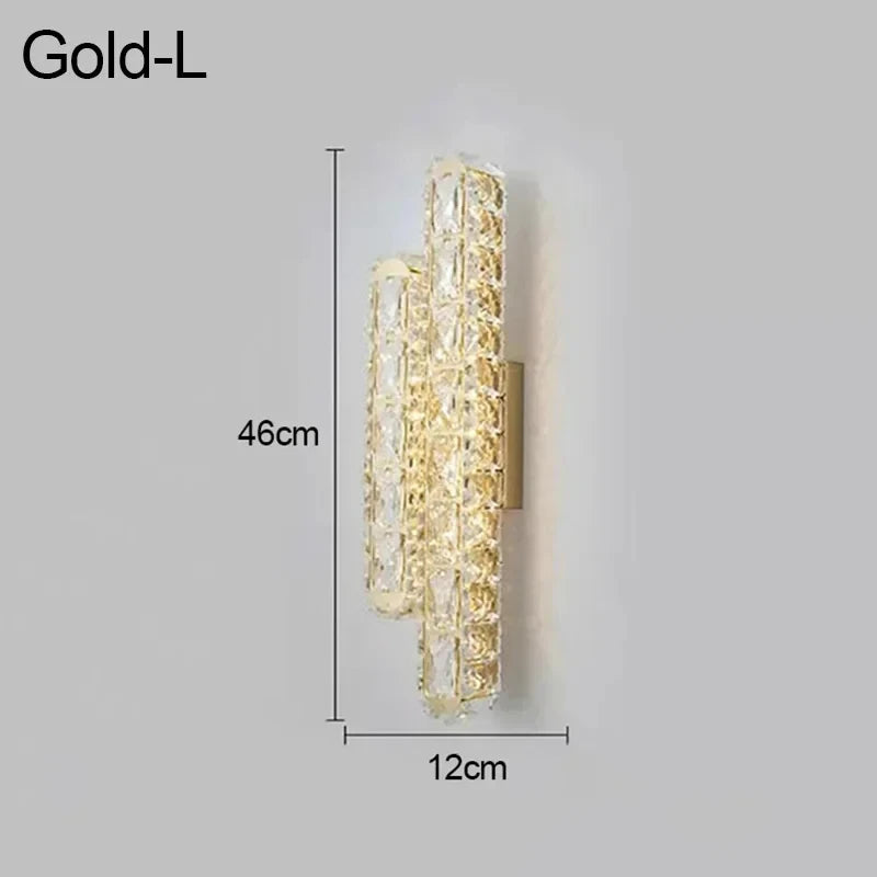Modern oval LED crystal wall light for interior decoration - vue 12 sur 14