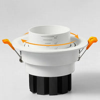 Integrated zoom dimmable recessed spot 15-60 degrees COB