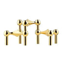 Metal candle holder with molecular design for modern decor
