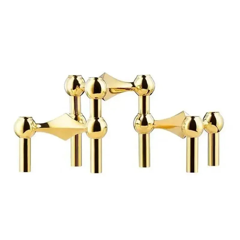 Metal candle holder with molecular design for modern decor - vue 12 sur 12