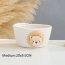 woven animal storage basket for toys and miscellaneous items