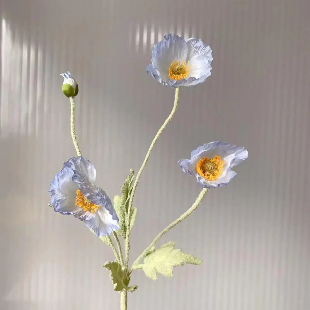 Artificial poppy flower bouquet for home, garden, and party decoration - vue 19 sur 26