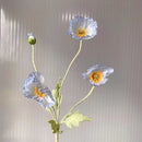 Artificial poppy flower bouquet for home, garden, and party decoration