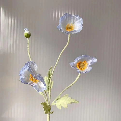 Artificial poppy flower bouquet for home, garden, and party decoration - vue 20 sur 26