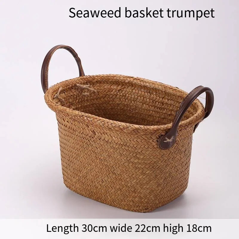 wicker basket for versatile storage and decoration - vue 8 sur 8