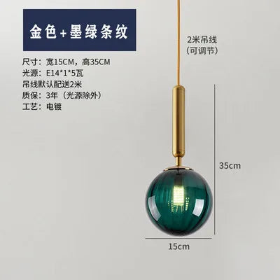 Modern glass pendant light for elegant interior decor - vue 14 sur 24