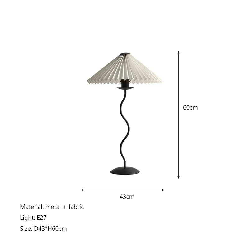 Nordic pleated fabric floor lamp handmade home decor