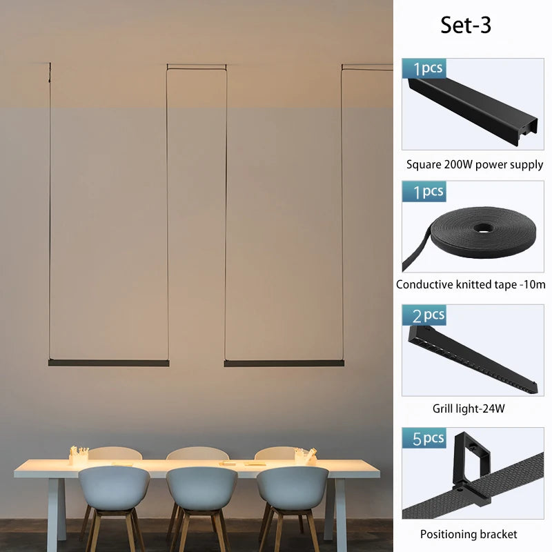 Knitted fabric LED strip lamp for loft - vue 26 sur 28