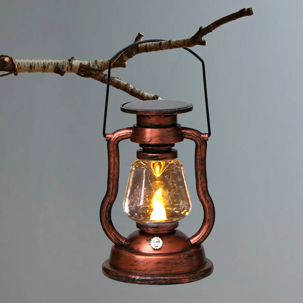 Retro solar LED lamp for hanging garden decoration