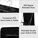 three-tier hanging bag in moisture-resistant cotton linen blend