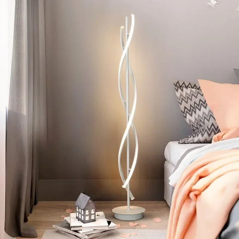 Vertical LED floor lamp desk light foom decor bedroom - vue 3 sur 10