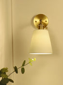 Nordic ceramic wall light with adjustable brass switch