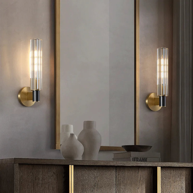 Retro brass LED wall light for modern lighting - vue 4 sur 8