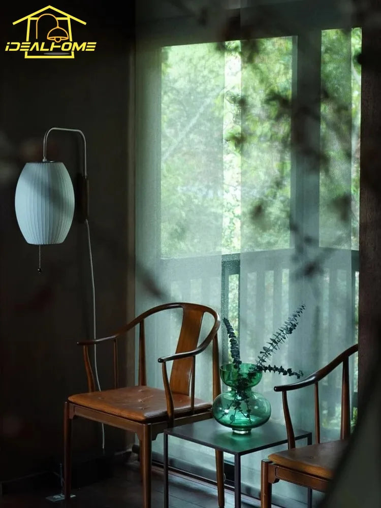 Minimalist silk wall lamp with elegant indoor lighting