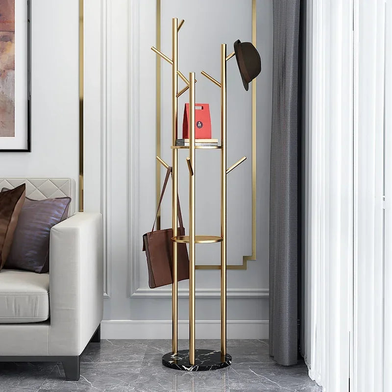 floor-standing coat rack for clothes and bags, versatile - vue 6 sur 17