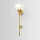 Nordic wall light with classic dolomite lampshade