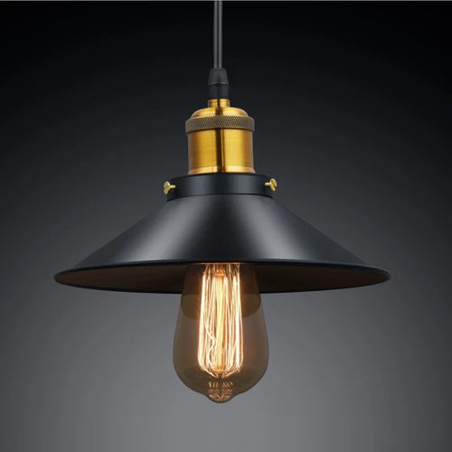 Modern LED metal chandelier with vintage suspension - vue 9 sur 13