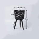 Hand-woven rattan flower pot for green plants