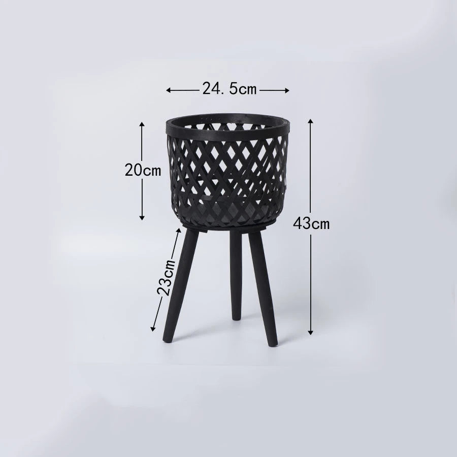 Hand-woven rattan flower pot for green plants - vue 8 sur 12