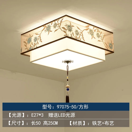 Retro Chinese chandelier for elegant and cosy lighting - vue 9 sur 17
