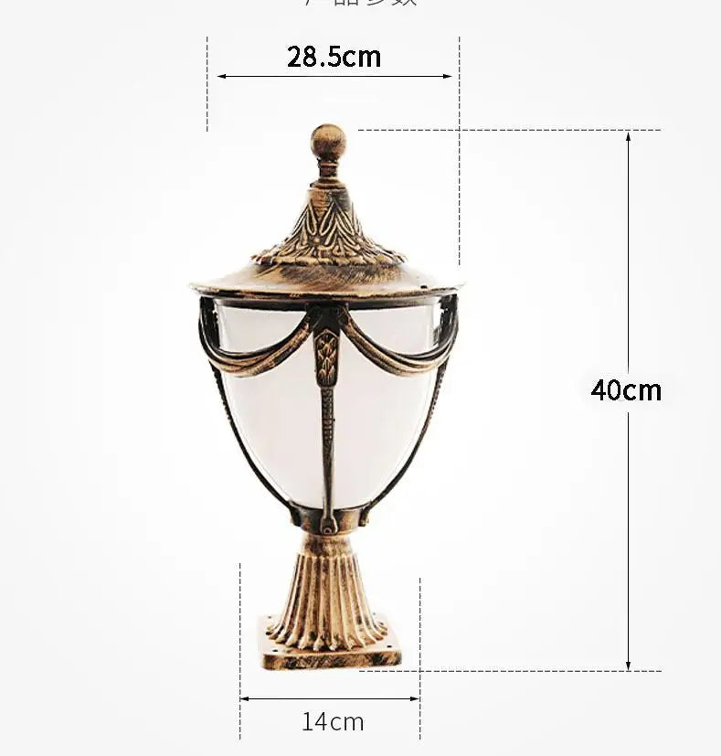 Aluminium lawn lamp for garden and outdoor corridor - vue 7 sur 7