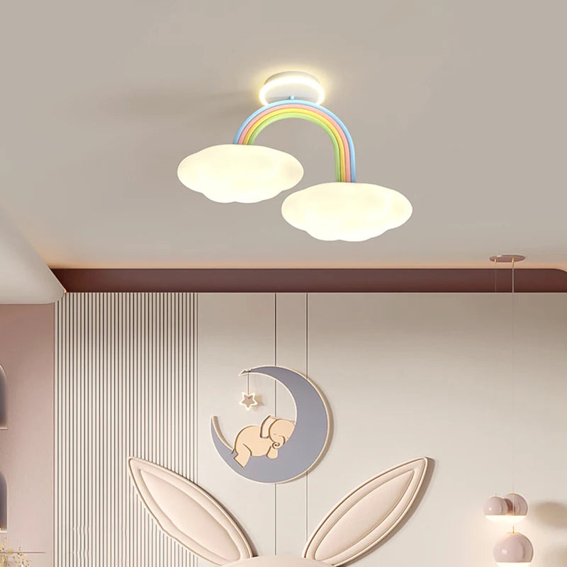 Cute chandelier for children's room with princess and cloud style