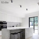 Minimalist round cement surface mounted LED spotlight for hallway and living room