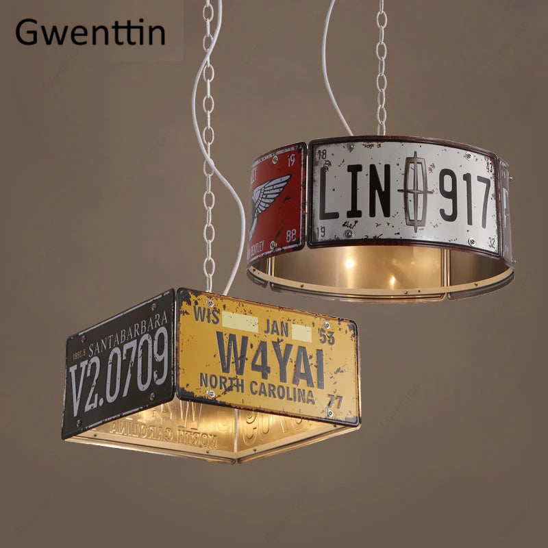 Vintage iron pendant light for industrial and loft decor