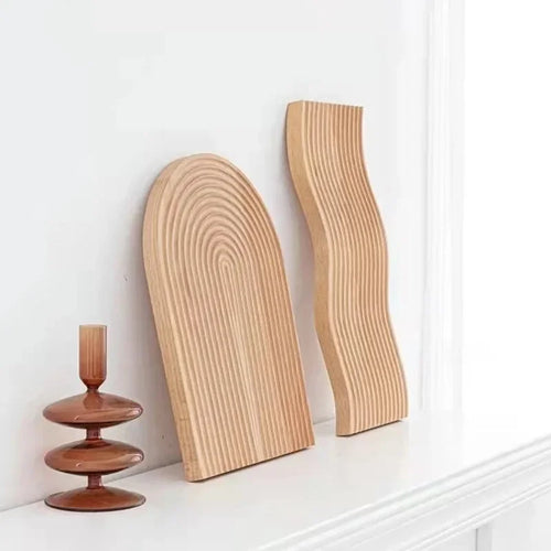 Decorative wooden tray for serving snacks and desserts - vue 3 sur 8