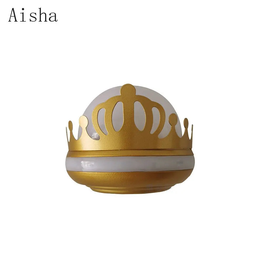 2023 New Crown Wall Lamp LED Outdoor Waterproof Wall Light IP65 Staircase Wall Lamp Children's Bedroom Wall Decoration Sconces - vue 5 sur 7