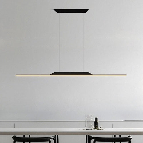 Nordic linear pendant light for kitchen island or bar lighting - vue 6 sur 12