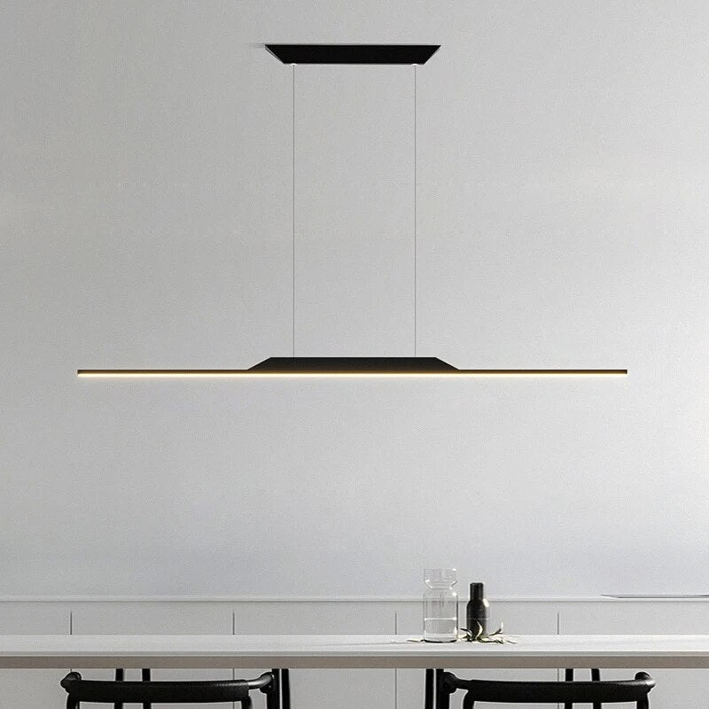 Nordic linear pendant light for kitchen island or bar lighting - vue 5 sur 12