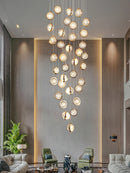 Nordic design rotating crystal chandelier for indoor lighting