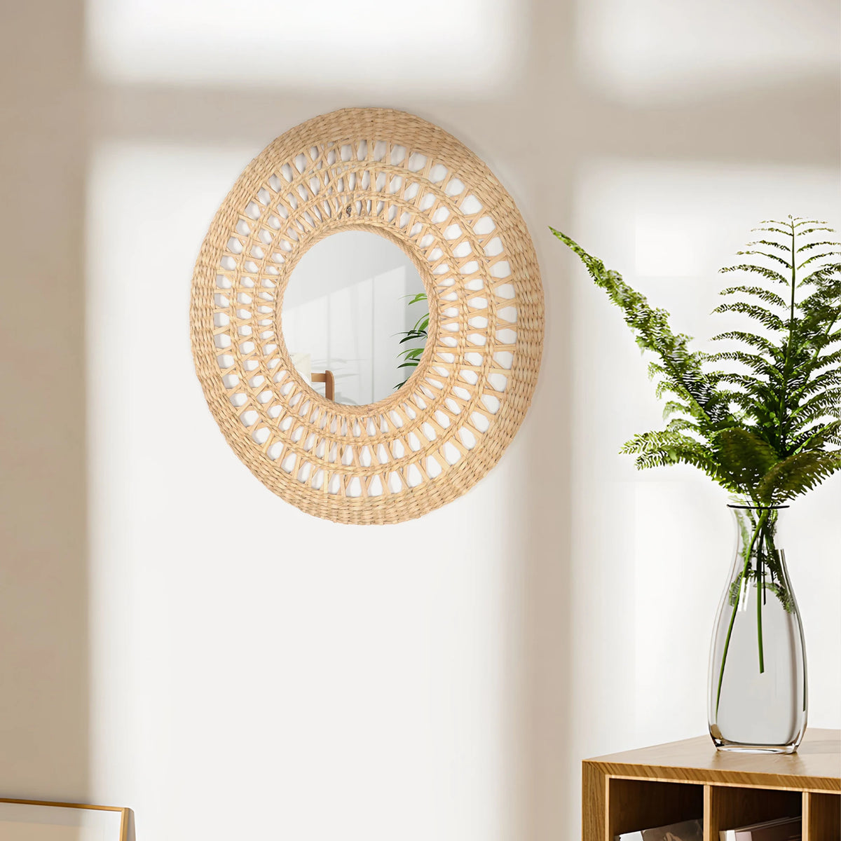 European style luxury circular wall decorative mirror - vue 2 sur 7