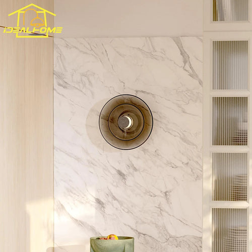 Minimalist glass art LED wall light for interior design - vue 6 sur 11