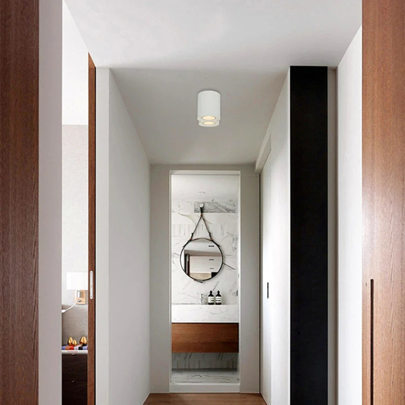 Round LED ceiling light with replaceable bulb and adjustable angle - vue 5 sur 12