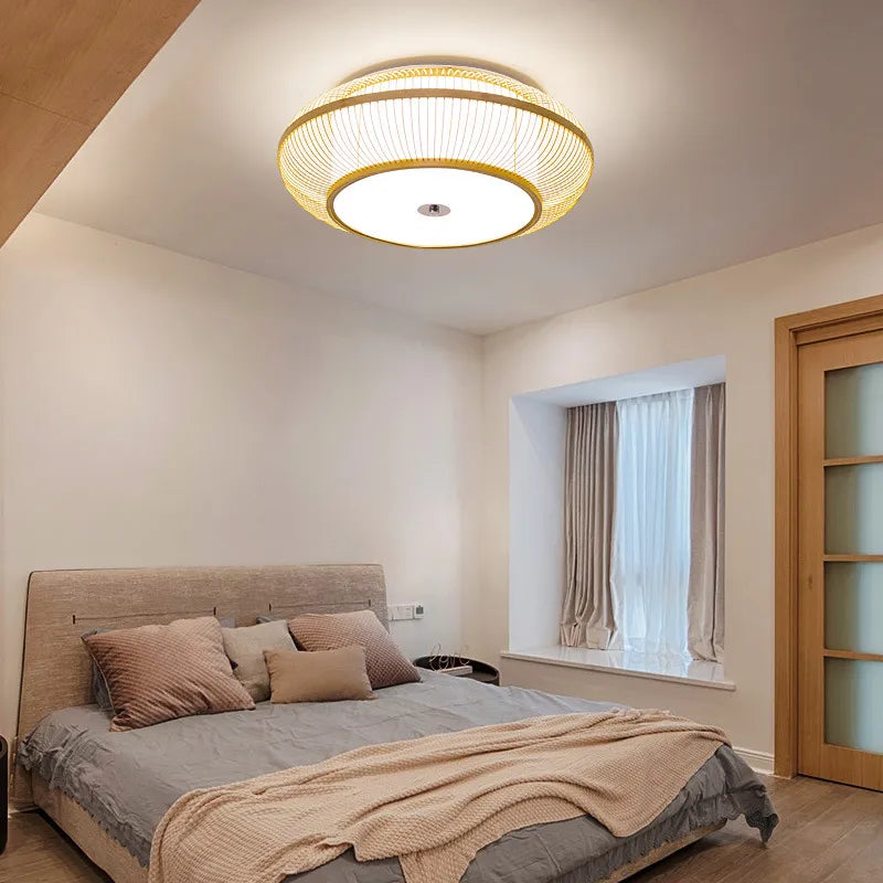 Large Chinese style wooden ceiling light for living room, bedroom or kitchen 45/50/60 cm