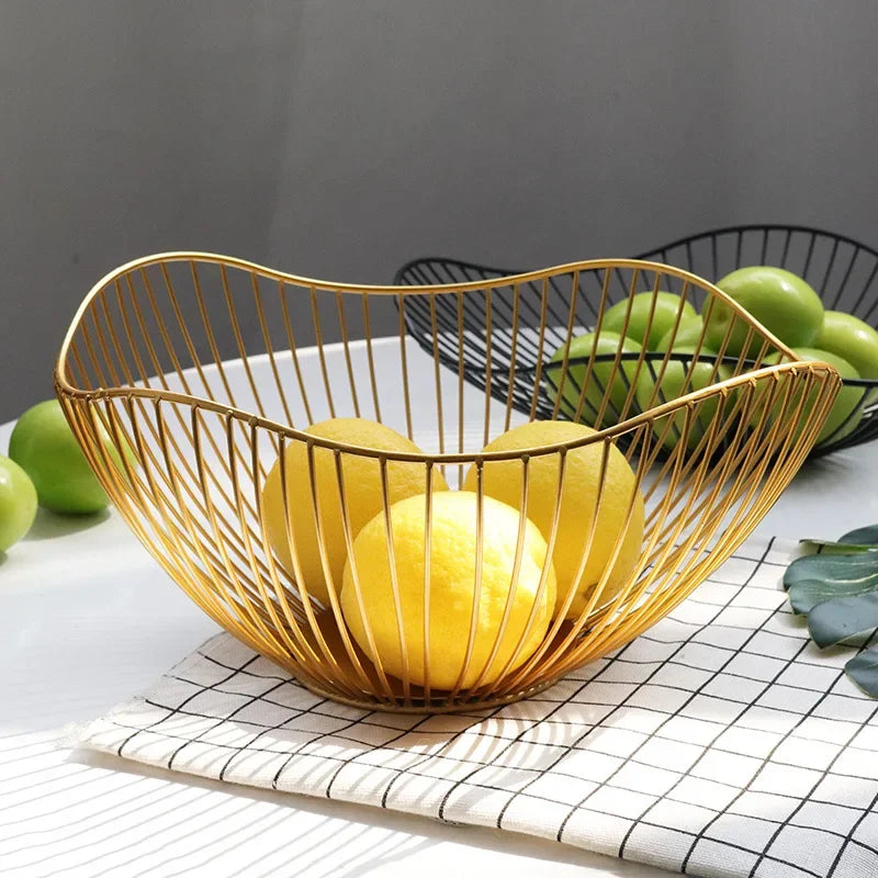 Metal fruit basket for Nordic storage and organisation