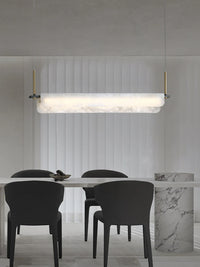 Spanish natural marble and copper chandelier for modern decor