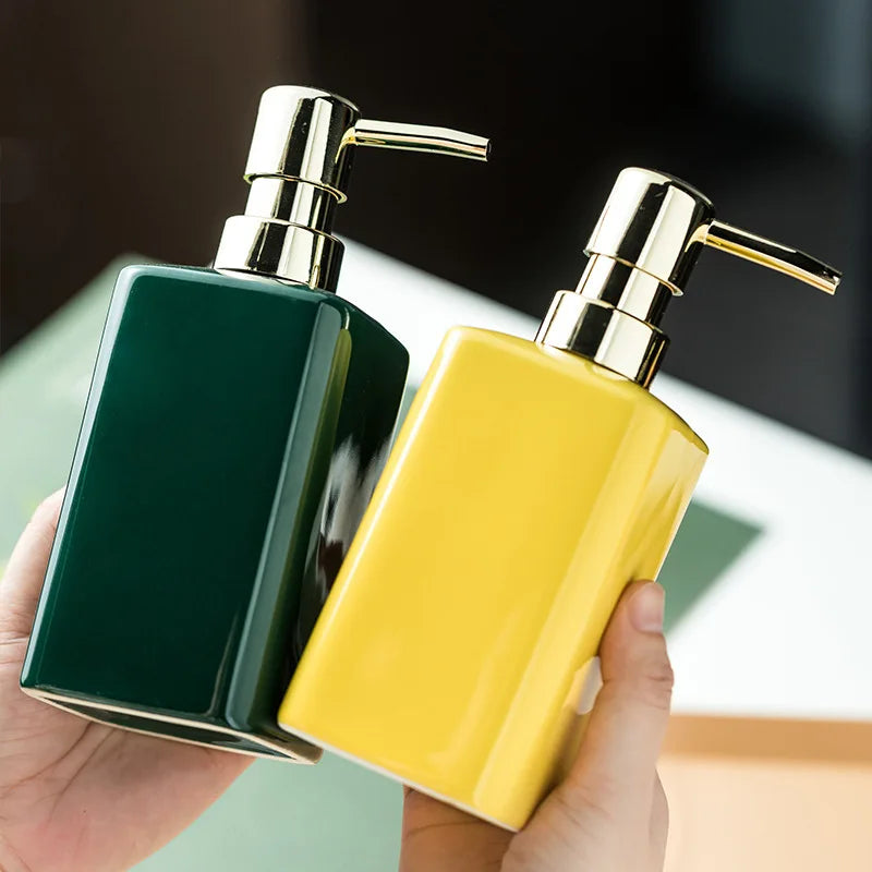 ceramic soap dispenser for modern bathroom