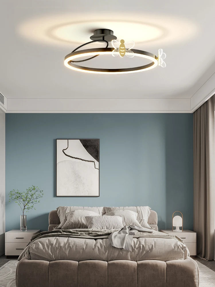 Round LED ceiling light for modern indoor lighting - vue 2 sur 14
